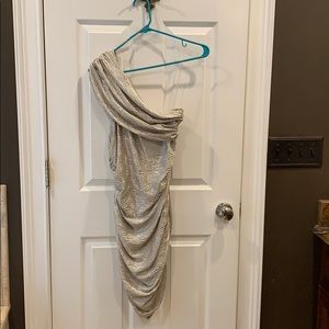 Gold, off shoulder dress- never worn
